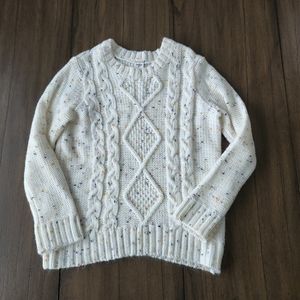 OshKosh B'gosh girls cream cable knit sweater